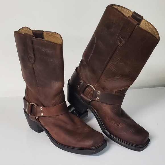 Durango Shoes - Durango Harness Boots Brown Leather Womens 8